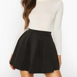 Aeropostale Bethany Mota Black Pleated Scuba Skirt